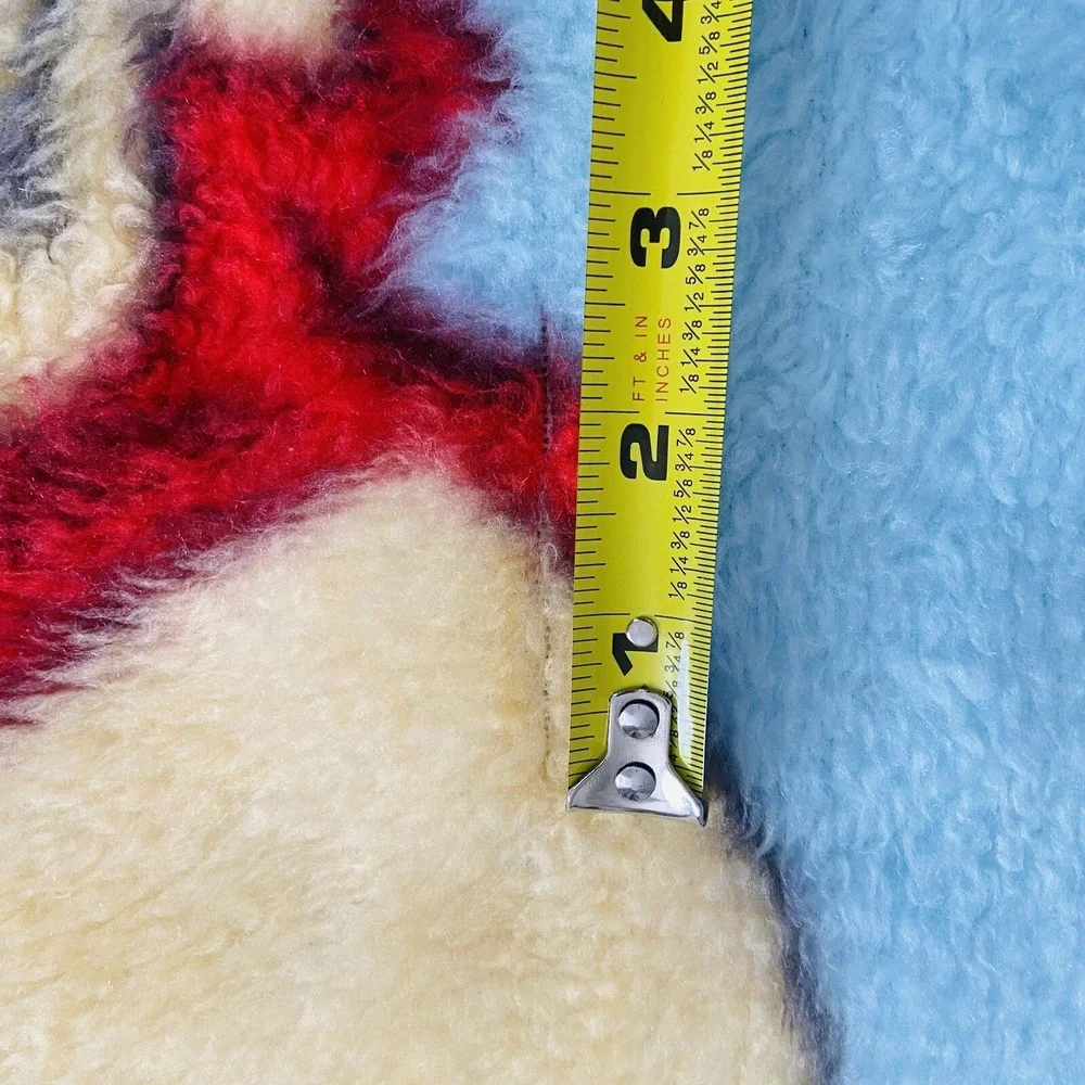 Vintage Disney Winnie the Pooh Tigger Blocks Blue Plush Baby Blanket Lovey Minky